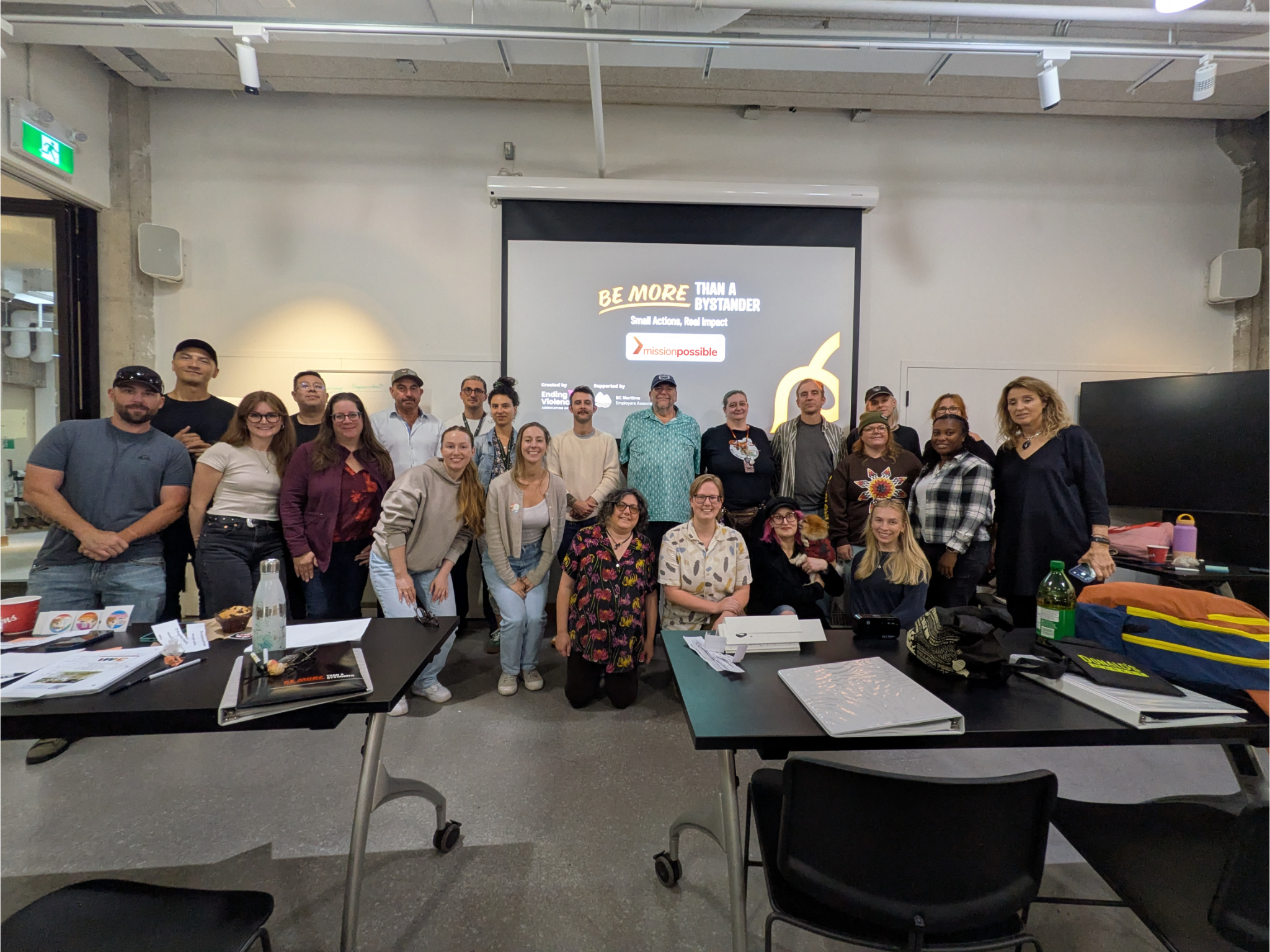 Mission Possible partners with the BCMEA, and EVA BC for Be More Than a Bystander Training